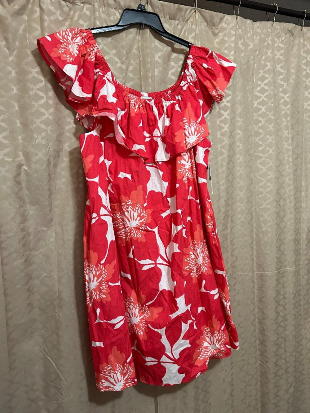 3X Hibiscus Off the Shoulder Summer Dress